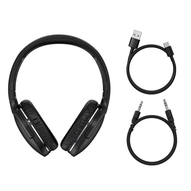 Baseus D02 Pro Wireless Headphones Sport Bluetooth 5.3 Earphone Handsfree Headset Ear Buds Head Phone Earbuds For iPhone Xiaomi