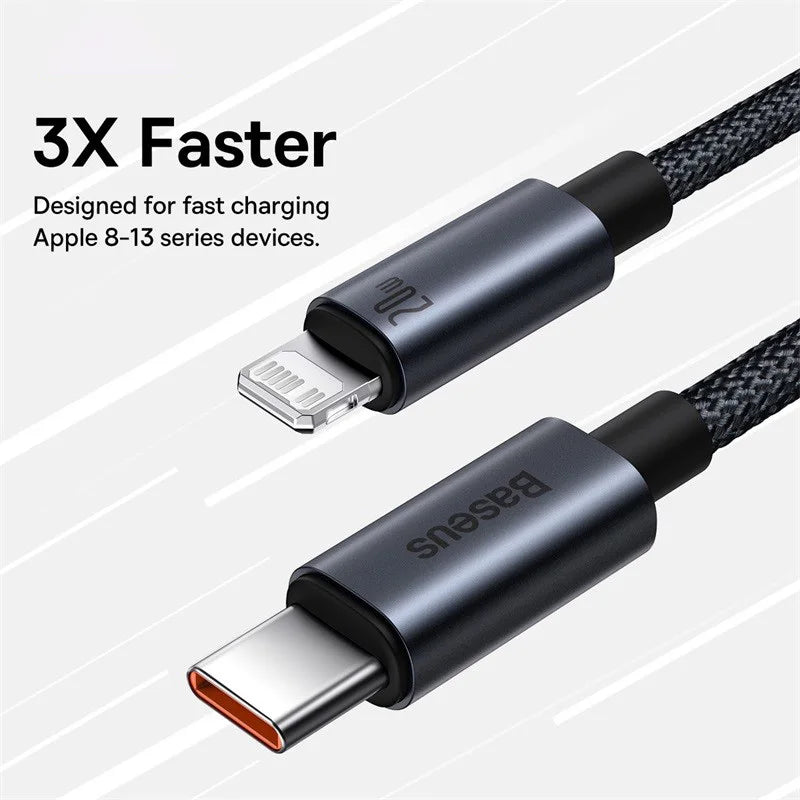 Baseus PD 20W USB C Cable For iPhone 13 12 11 pro max iPhone Cable Fast Charging For iPhone X XR 8 USB Type C to lightning Cable