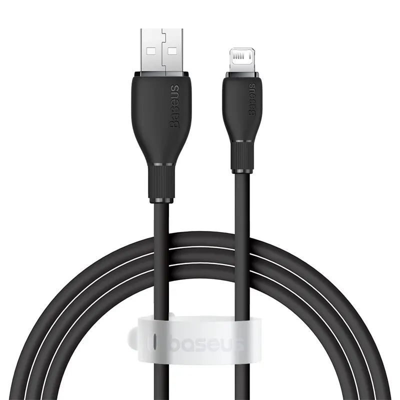 Baseus TPE 2.4A Fast Charging USB Cable for iPhone 14 13 Pro Max Xs Xr X 8 Plus Cable for iPhone iPad Air Mini 4 Charger Cable