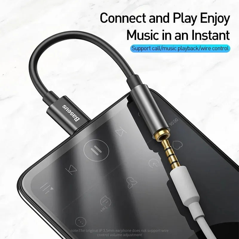 Baseus Type C to 3.5mm Earphone Jack AUX USB C Cable Adapter for Huawei P40 P30 Pro Xiaomi 10 9 Type C Headphone Audio Adapter