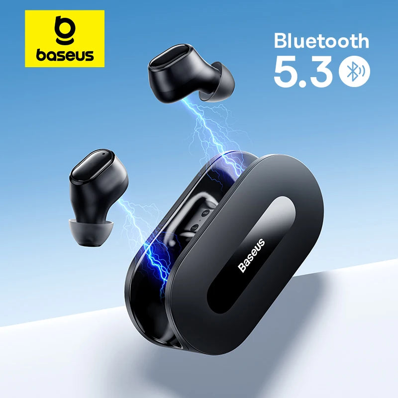 Baseus True Wireless Earphone Bluetooth 5.3 HiFi Sports Earbuds Fast Charge 0.06' Low Latency 25H Playtime