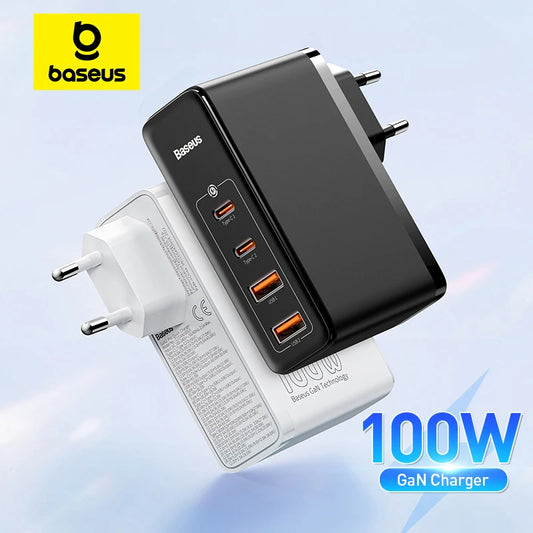 Baseus 100W GaN Charger USB Type C PD Fast Charger with Quick Charge 4.0 USB Phone Charger For iPhone MacBook Laptop Tablet