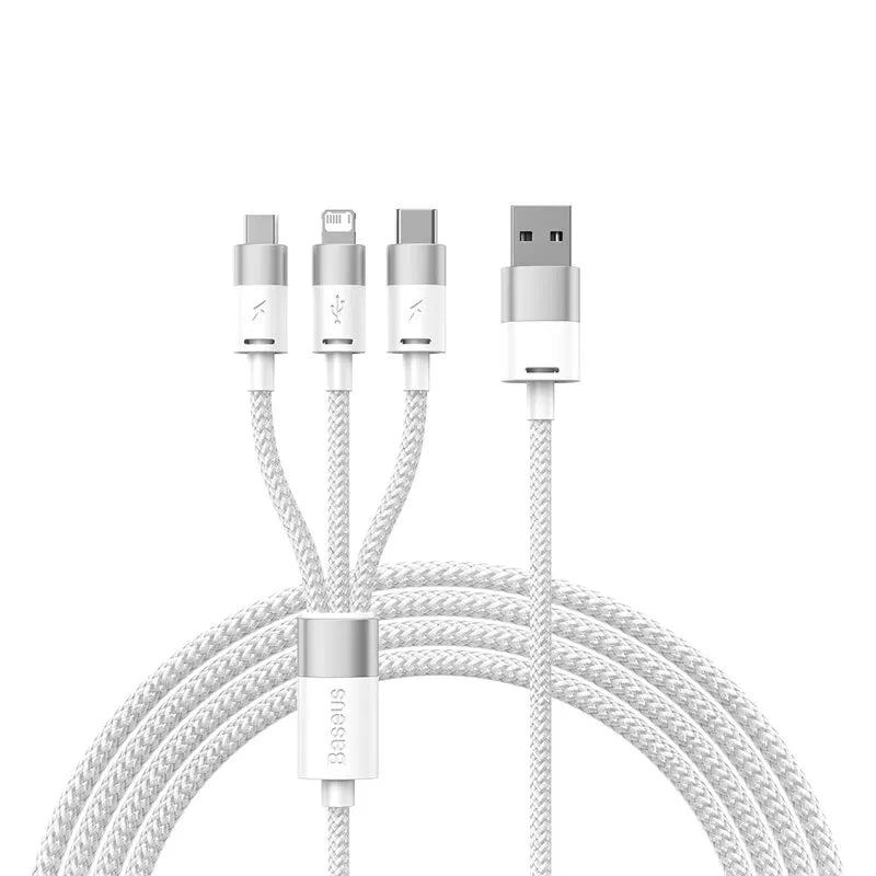 Baseus 3 in 1 USB Cable Micro USB Type C Fast Charger Micro USB Type C Data Cable For IP 14 13 Samsung Xiaomi Huawei