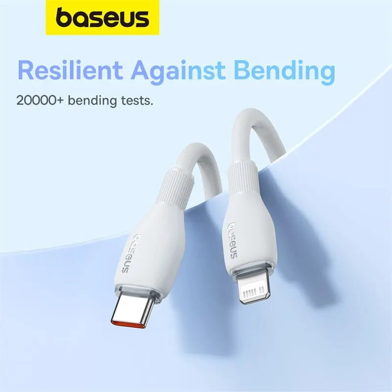 Baseus TPE 20W USB C Cable For IPhone 14 13 12 11 Pro Max XS Fast Charging Cable Type C To Lighting Date Wire For iPad Macbook