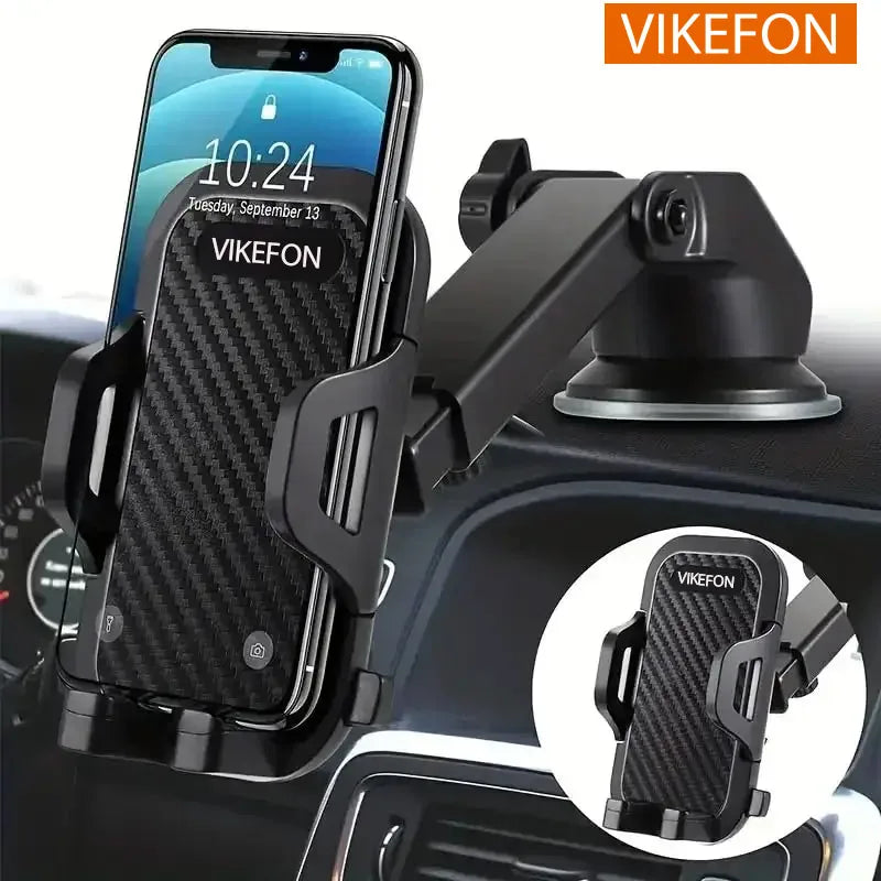 VIKEFON Sucker Car Phone Holder Gravity Mount Stand Suction Cup Smartphone Mobile Cell Car Bracket For iPhone Xiaomi Samsung