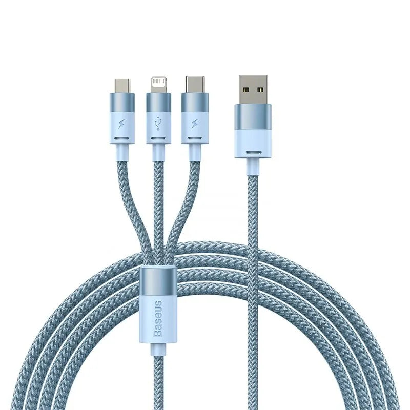 Baseus 3 in 1 USB Cable Micro USB Type C Fast Charger Micro USB Type C Data Cable For IP 14 13 Samsung Xiaomi Huawei