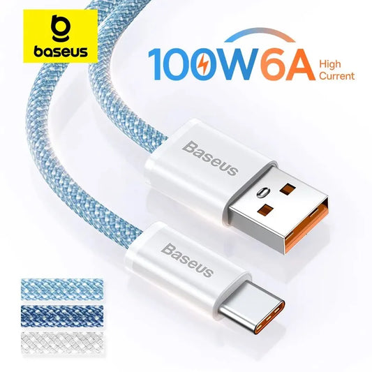 Baseus 100W USB A To USB C Cable USB-C PD Fast Charging Charger Wire Cord For Huawei Samsung Xiaomi Type-C USBC Cable