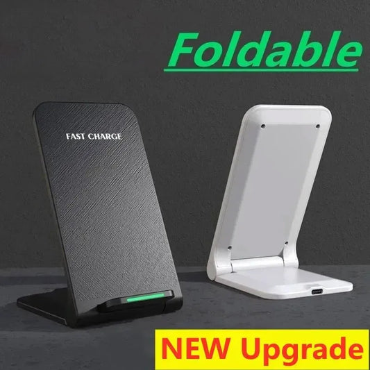 2024 Wireless Charger Station For iPhone 16 15 14 13 12 Pro Max 11 Phone Stand Fast Charging Charger for Samsung Xiaomi Foldable