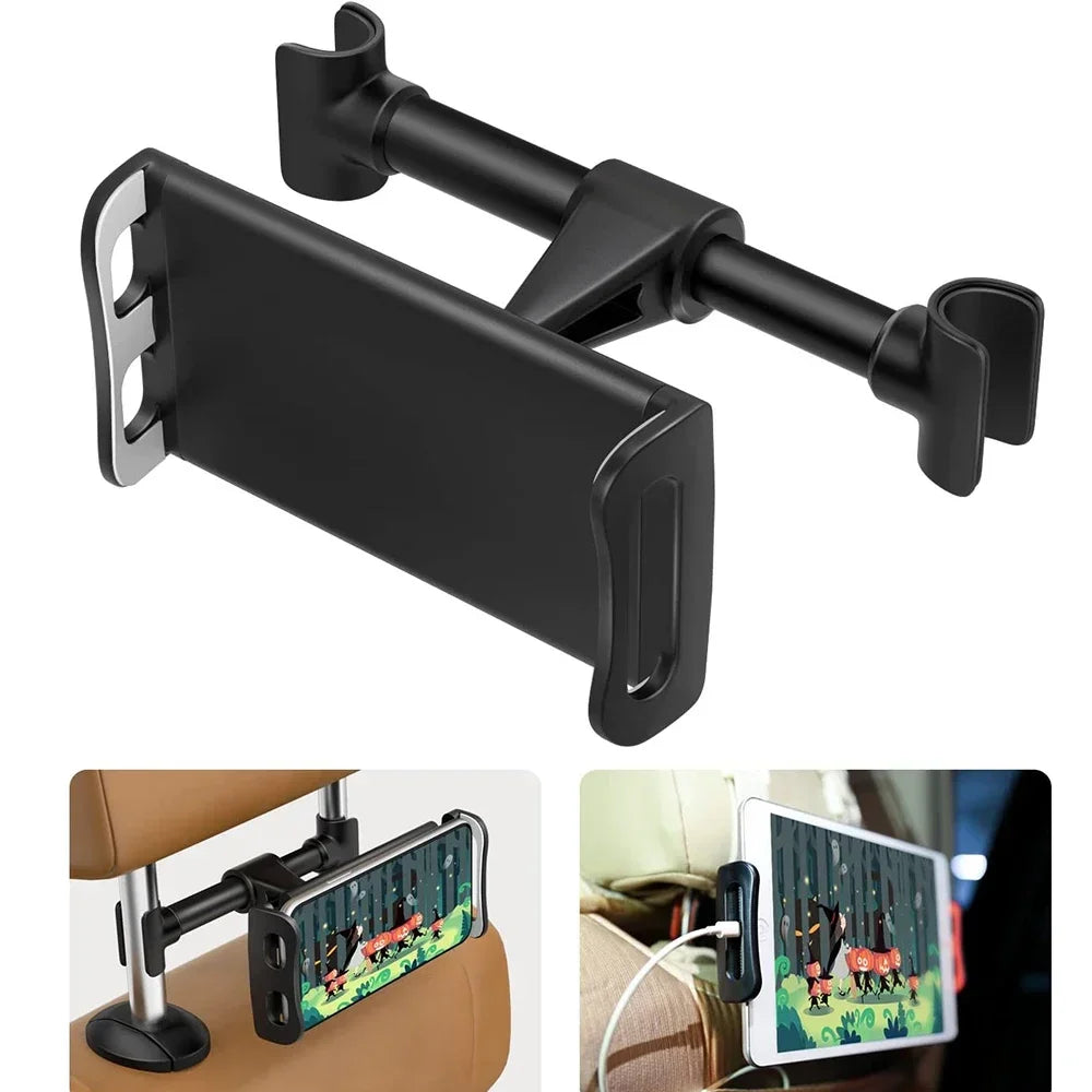 Universal 4-11 Inch Telescopic Car Rear Pillow Phone Holder Tablet Car Stand Seat Rear Headrest Mounting Bracket for Tablet Etc