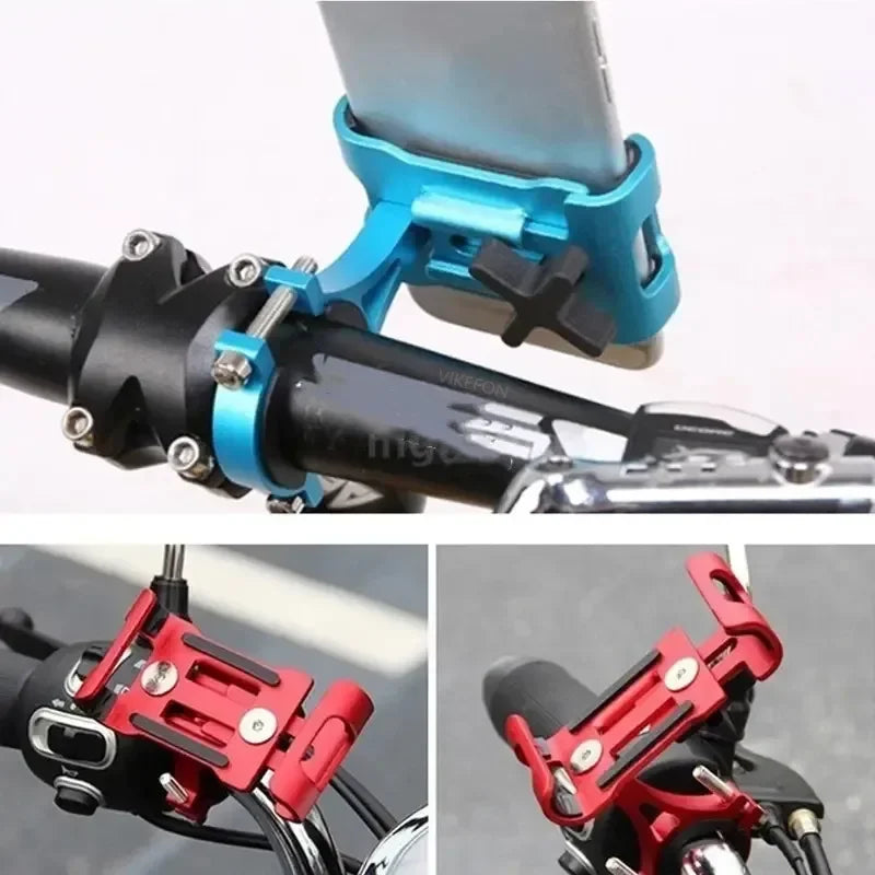 360 Rotate Metal Motorcycle Bicycle Phone Holder Aluminum Alloy Anti-slip Bracket Support GPS Clip Bike Phone Stand for iPhone