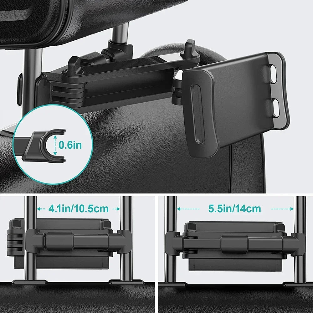 Universal 4-11 Inch Telescopic Car Rear Pillow Phone Holder Tablet Car Stand Seat Rear Headrest Mounting Bracket for Tablet Etc